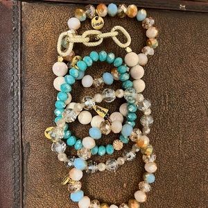 Erimish 5 pc stack bracelet set EUC